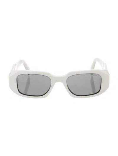 Pre-owned Prada Wayfarer Tinted Sunglasses In White