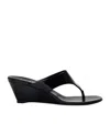 Prada Wedge Flip-flops In Black