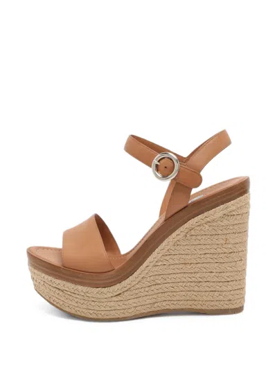 Pre-owned Prada Wedge Platform Heeled Sandals In Brown