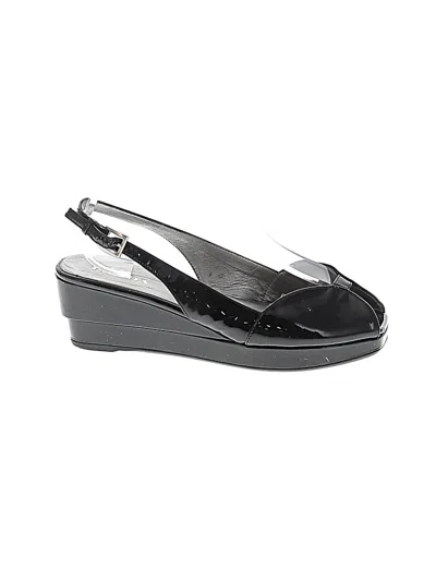 Pre-owned Prada Wedges In Black