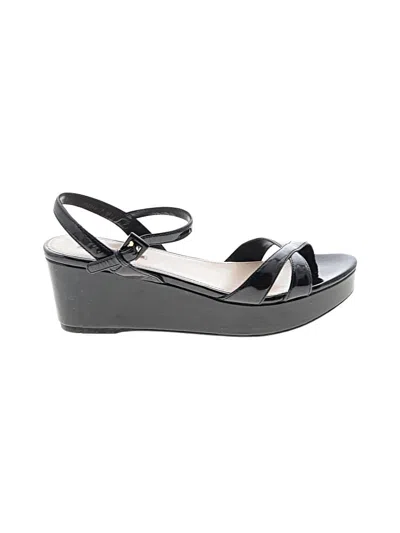 Pre-owned Prada Wedges In Black