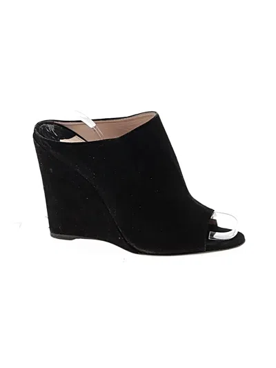 Pre-owned Prada Wedges In Black