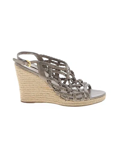 Pre-owned Prada Wedges In Gray