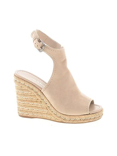 Pre-owned Prada Wedges In Tan