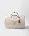 Prada Linen Blend Duffle Bag