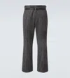 Prada Multicolor Tweed Pant In Grau
