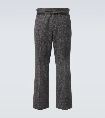 Prada Multicolor Tweed Pant In Black