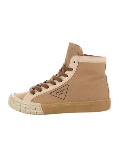 Pre-owned Prada Wheel Sneakers In Neutral