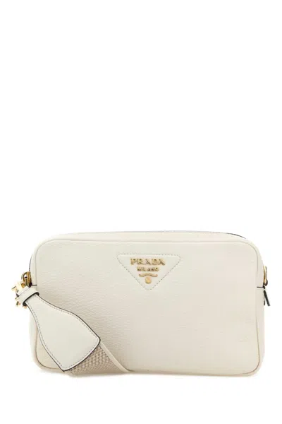 Prada White Leather Crossbody Bag Bianco 1 N Borse A Tracolla