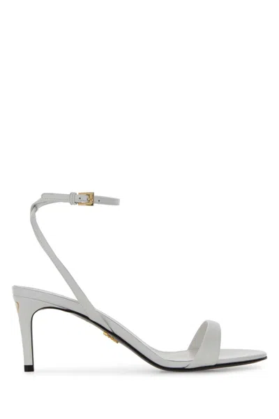 Prada Leather Ankle-strap Sandal In White