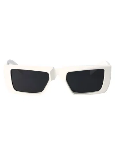 Prada White Acetate Sunglasses In Pattern