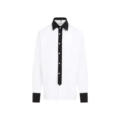 Prada White Black Cotton Shirt