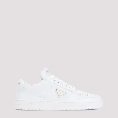 Prada White Calf Leather Lace-up Shoes