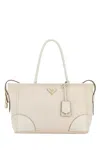 Prada White Canvas Large Shopping Bag In White