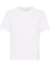 Prada Mens White Logo-embroidered Slim-fit Stretch-cotton T-shirt Xl In White