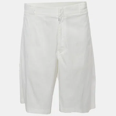 Pre-owned Prada White Cotton Bermuda Shorts Xxl