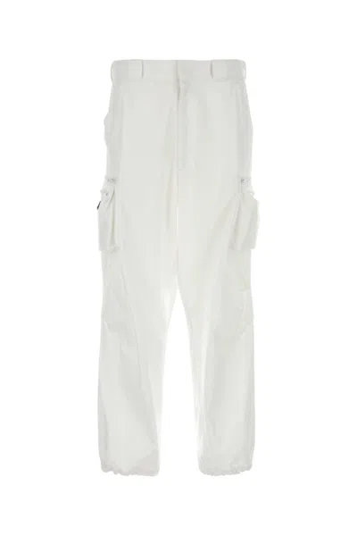Prada White Cotton Cargo Pant