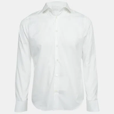 Pre-owned Prada White Cotton Formal Shirt M