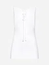 Prada White Cotton Jersey Top
