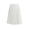 Prada White Cotton Polyester Skirt In White