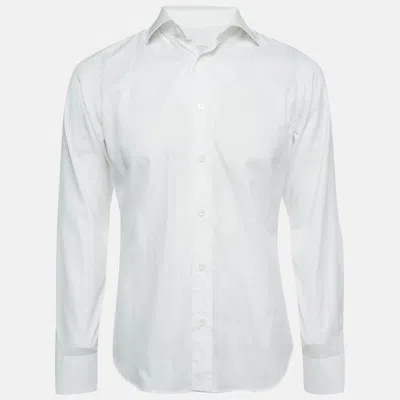 Pre-owned Prada White Cotton Long Sleeve Shirt M