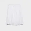 Prada White Cotton Polyester Skirt In White