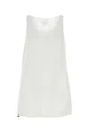 Prada Cotton Reversible Mini Dress With Elastic Hem In White
