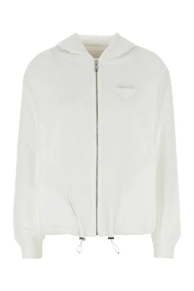 PRADA WHITE COTTON REVERSIBLE JACKET