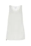 Prada Cotton Reversible Mini Dress With Elastic Hem In White