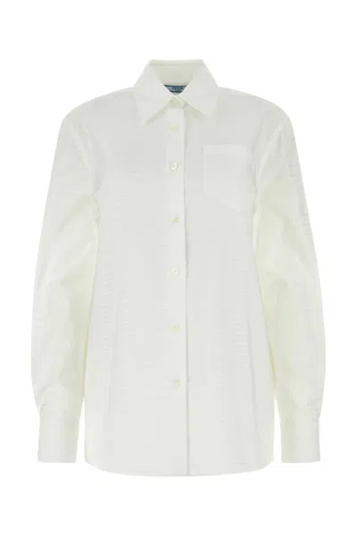 PRADA PRADA WHITE COTTON SHIRT