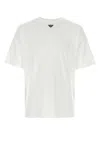 Prada Oversized White Cotton Logo T-shirt In White