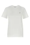 Prada Cotton Crew Neck T-shirt In White