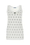 Prada Cut-outs And Studs Cotton Top