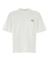 Prada Logo Embroidered T-shirt In White