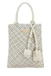 Prada White Crochet Tote In White