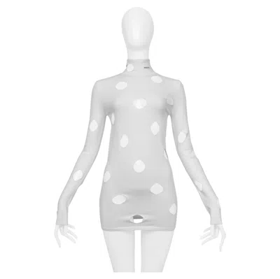 Pre-owned Prada White Cutout Knit Sweater With High Neck