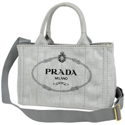Pre-owned Prada White Denim Tote Bag ()