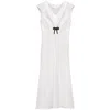 Prada Sequined Satin Jersey Dress In White