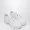 Prada White Fabric And Mesh Low-top Sneaker In White
