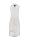 Prada White Faille Dress In Avorio