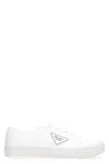 Prada White Gabardine Wheel Sneakers In White