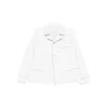 Prada Lapel Long Sleeve Shirt In White