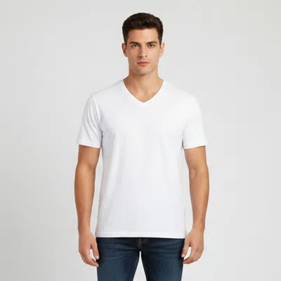 Pre-owned Prada White Jersey V Neck T-shirt M