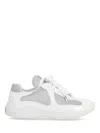 Prada White Lace Up Sneakers