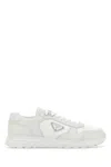 Prada Casual Leather And Fabric Low-top Sneakers In White