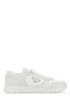 Prada Casual Leather And Fabric Low-top Sneakers In White
