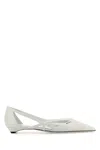 Prada Pointed Toe Cut-out Ballerina Shoes