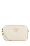 Prada White Leather Crossbody Bag In White