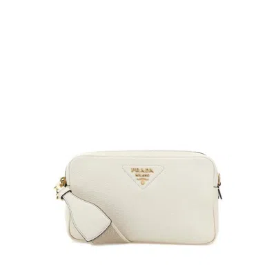 Prada White Leather Crossbody Bag Bianco 1 N Borse A Tracolla