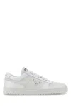 Prada White Sneakers With Padded Collar And Perforated Detailing In White